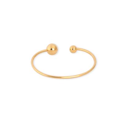 China New Fashion Trendy Gold Simple Bangle Bracelet Stainless Steel Adjustable Bracelets for sale