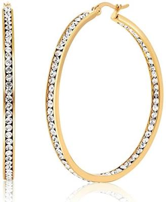 China The other new hot sale style high quality high fashion hoop earrings stainless steel hoop earring large for sale