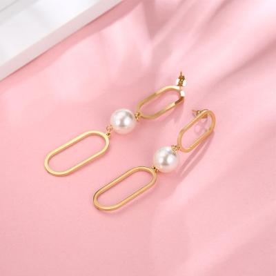 China FASHIONABLE Fashional Temperament INS Stylish Earrings Bead Geometric Earring for sale