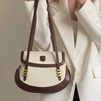 China 100% Eco-friendly Factory Wholesale PU Ladies Famous Leather Handbags Underarm Bag Designers for sale