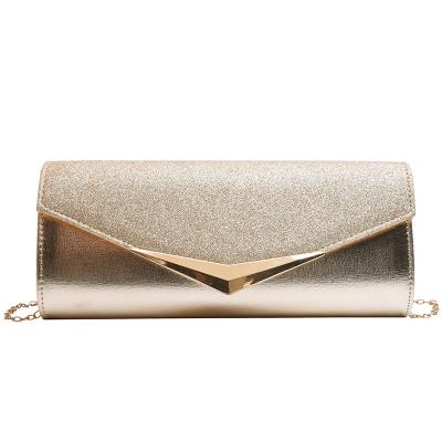 China 100% Eco-friendly Luxury Envelope Shape Clutch Chains Bag For Women Wallet Female Purse Evening Dinner Sequined Bags for sale