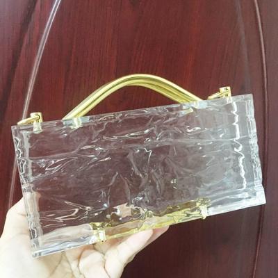 China 100% Eco-Friendly Hot Sale Water Wave Lady Bags Clear Acrylic Girl Cross Party Luxury Purse - Body Clutch Evening Clutch Bag for sale