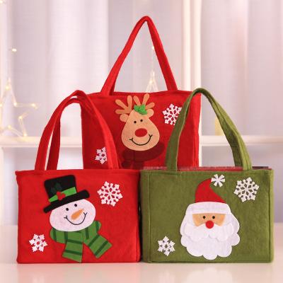 China Hot Sale Christmas Santa Snowman Elk Christmas Candy Bag Home Decor Christmas Gift Bag for sale