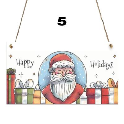 China Wooden Hanging Decoration Christmas Sign Christmas Tree Ornaments for sale