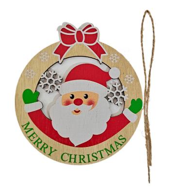 China Wooden Christmas Tree Decoration Christmas Tree Hanging Home Decorations Gifts Crafts for sale