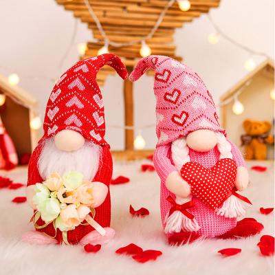 China 2022 New Valentine's Day Rudolph Action Figure Wedding Props long-legged bouquet foil ornaments decorative doll for sale