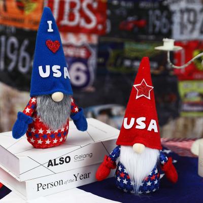 China Swedish Art Tomte Dwarf Figurines NewishVeterans Day American Gnome Scandinavian Folk Plush Toys July Independence Day Gifts for sale