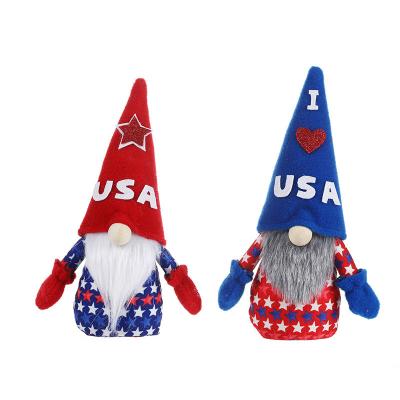 China Folk Art Newish Veterans Independence Day July 4th Party Table Decor Gonk Ornaments Patriotic Plush Gnomes for sale