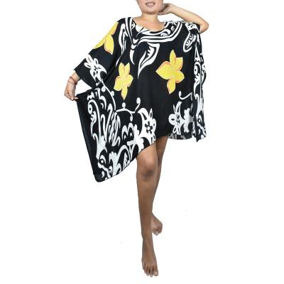 China New Design Women Anti-Wrinkle Short Beach Bathing Suit Cover Up Poncho Dress Women Dresses Plus Size Casual for sale