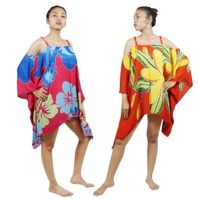 China New Anti-wrinkle Beach Cover Up Bikini Floral Pattern Spaghetti Tie Up Sexy Beach Cover Up Dresses For Women for sale