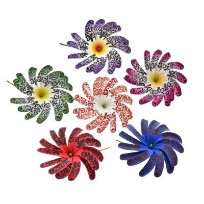 China Casual Hot Sale Art Printed Hawaiian Foam Flowers for Dancer Party Summer Beach Vacation Hair Accessories for sale