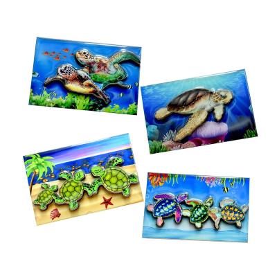 China Waterproof+Eco-friendly Sublimation MDF Tortoise Fridge Magnet Epoxy Wooden Fridge Magnet for sale