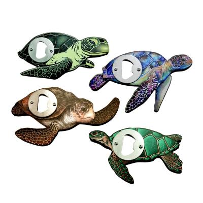 China Hot Selling Colorful Animal Hawaii Sea Turtle Fridge Magnet Souvenir 3D Fridge Magnets Tourist Gift Opener for sale