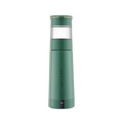 China Keep Warm Double Wall 304 Stainless Steel Digital Travel Mug 300ml Vacuum Insulated Warmer Water Bottle With Temperature Control for sale