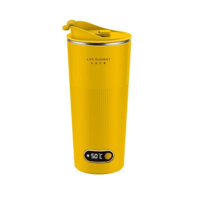 China New Design 350ml Viable Battery Operated Portable Travel Mug Constant Temperature Electric Thermal Smart Coffee Mug for sale