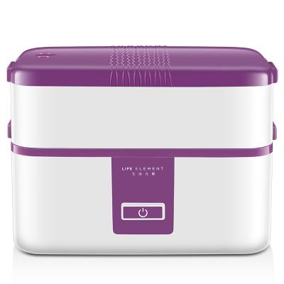 China Household 2L Ceramic Container 2 Row Portable Electric Lunch Box For Mini Hot Food Rice Cooker Bento Box for sale