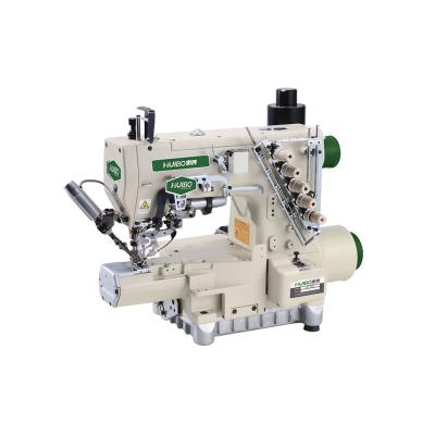 China Garment Shops Three-needle Latest Industrial Computer Automatic Trimming Interlock Sewing Machine for sale