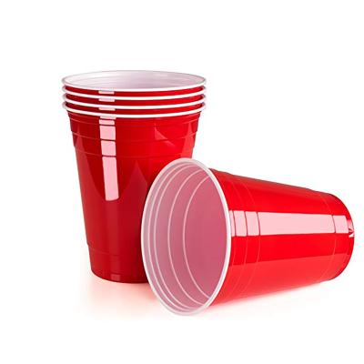 China Wholesale Stocked Disposable Beverage Juice Cups Plastic Red Cups Disposable Beer Stench for sale