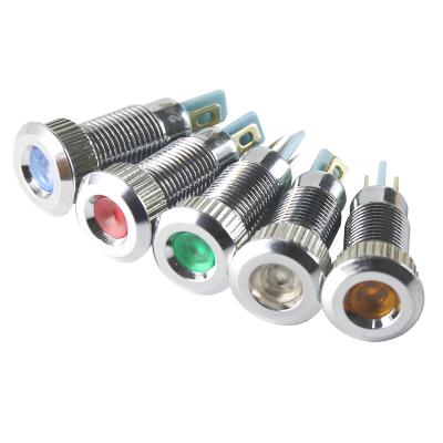 China Warehouse 8 Mm Signal Light Metal Warning Light Metal Welding 6V.12V120V for sale