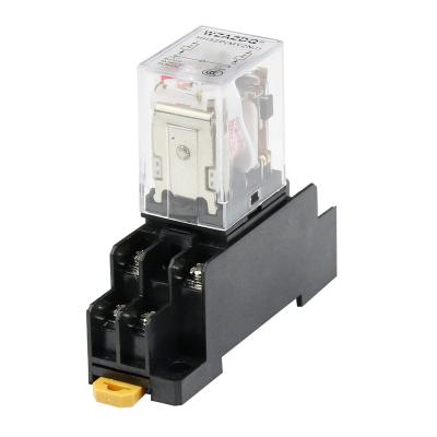 China HH52P DC12VDC24V AC380V small sealed intermediate relay with WZAZDQ base for sale