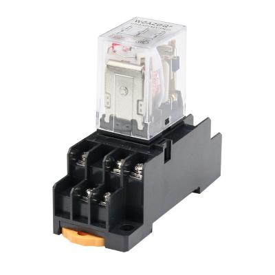 China HH53P DC12VDC24V AC380V small sealed intermediate relay with WZAZDQ base for sale