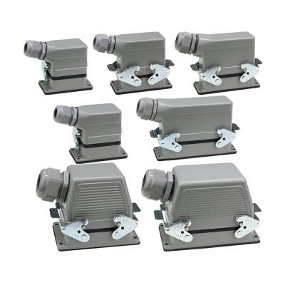 China Rectangular Plug 4 6, 16, 24, 32, 48 Core Aviation Connector Heavy Duty Automotive Side for sale