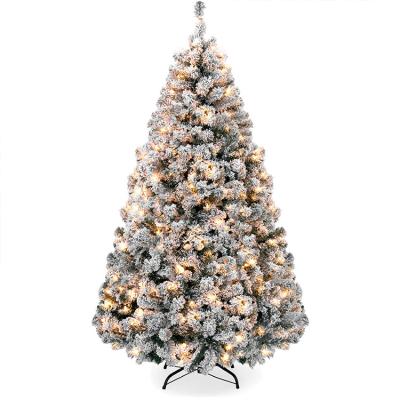 China Outdoor Holiday Decoration 6 ft. White Wire Lighted Christmas Trees Includes Artificial Christmas Tree Pre-Stringed White Lights and Stand for sale