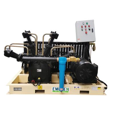 China EMUSEN Lubricated High Pressure Boost Air Compressor 3.0 To 4.0 Mpa Stationary 30 Kw Superheater Air Screw Compressors for sale