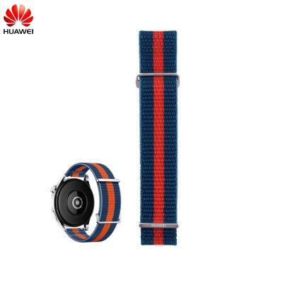 China 22mm Soft Sport Band Nylon Wrist Bands For Huawei Watch GT2 GT3 Pro Watch 3 Woven Nylon Striped Watch Strap for sale