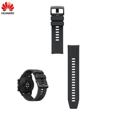 China Fluoroelastmer Huawei Watch GT2 GT3 Watch Strap 3 Pro Fluorine Sports Strap Rubber Wrist Band For Summer 22mm Fluoroelastomer Watch Strap for sale