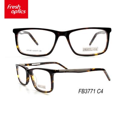 China Custom Monocle Frames Acetate FB3771 Mens Designer Optical Frames With Temple Decoration for sale