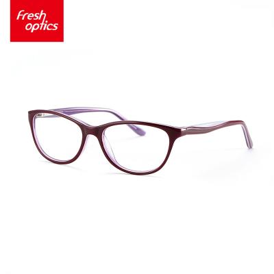 China Custom Monocle Frames OEM Double Layer Vogue Acetate Optical Frame Glasses Stainless Steel for sale