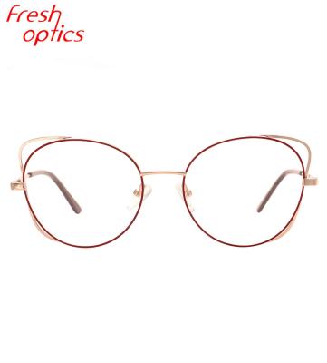 China Fashion Wearing China Anti Blue Light Double Circle Glasses Color Eye Glass Frames for sale