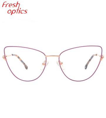 China Fashion Wearing American Design Cat Eye Optical Glasses For Women for sale