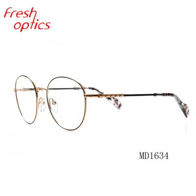 China Wholesale Italy Design Retro Metal Vintage Optical Frames Soft Eye Glasses for sale