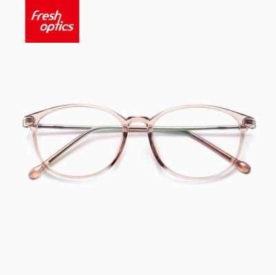 China For glasses 30007 titanium optical frames women round eyewear glasses good quality for sale