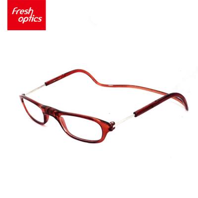 China Top Selling 360 Degree PC Frame Reading Glass Special Rotating Luminous Red Frames Reading Glass for sale