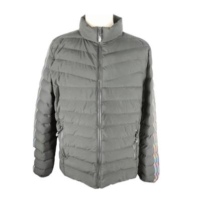 China WINTER POLYAMIDE FABRIC QUICK DRY LIGHTWEIGHT OUTDOOR COAT WITH STRIPES REFLECTIVE ANORAK WARM CLOTHING JACKET for sale