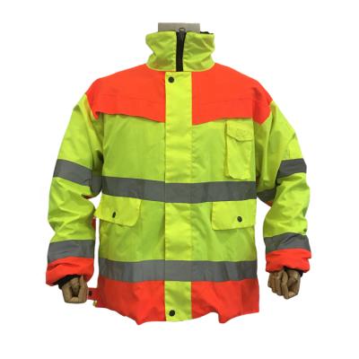 China Custom Wholesale Water Proof Factory Spring Autumn Winter Traffic Reflective With Many Pockets Safety Jackets for sale