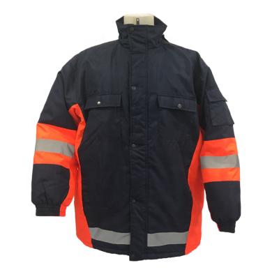 China Factory Wholesale 300D Polyester Oxford Custom Orange With Reflector Safety Jackets XS-4XL + Custom Sizes for sale