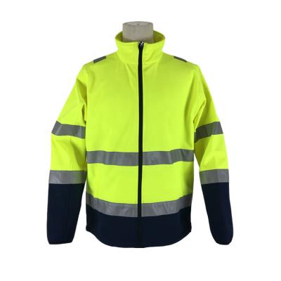 China Waterproof Hi Vis Factory Custom Outdoor Waterproof 2 Layer Design Work Softshell Breathable Jacket for sale