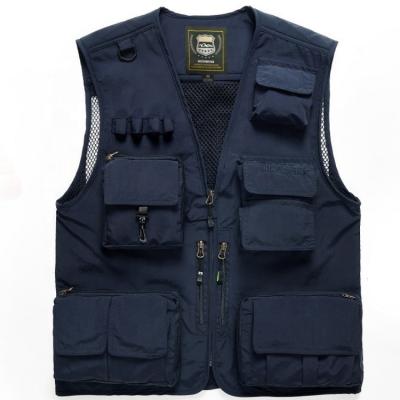 China QUICK DRY Factory Customize Outdoor Multi Pocket Mesh Fly Light Fishing Vest For Men for sale