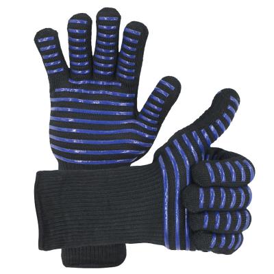 China Amazon Supplier Oven Extreme Heat Resistant Silicone Gloves Heat Resistant Silicone BBQ Gloves for sale