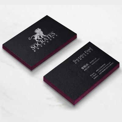 China Custom high quality ultra triple uncoated luxury business card Jieyou premium triple thick silver debossed debossed business card for sale