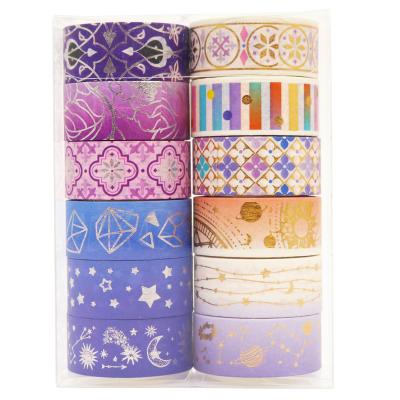 China Jieyou waterproof 12 rolls good price high quality washi tape for photoes decoration for sale