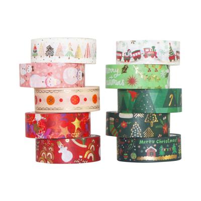 China Books Jieyou Christmas Holiday Christmas Holiday Washi Tape Winter Red Green Silver Ribbon Assortment Cute Washi Tape For Scrapbook At Christmas for sale