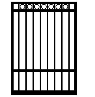 China Easily Assembled Estate and Curved Ornamental Aluminum Barrier Gate Top Gates for sale