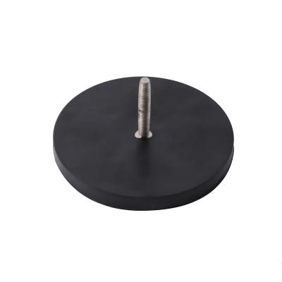 China Industrial Super Strong Round Pot Magnet Rubber Coated Neodymium Pot Permanent Magnet for sale