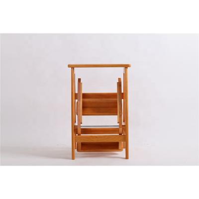 China Eco-friendly Multifunctional Folding Stairs Ladder Multifunction Solid Wood Stool for sale