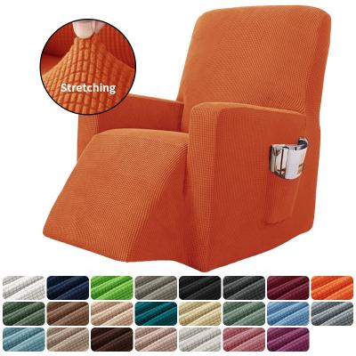 China Elastic High Stretch Chair Cover Recliner Grid Single Chair Covers Protector Sofa Cover Living Room for sale